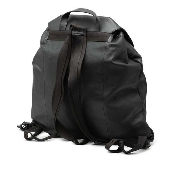 BOTTEGA VENETA Gray Leather Intrecciato Backpack